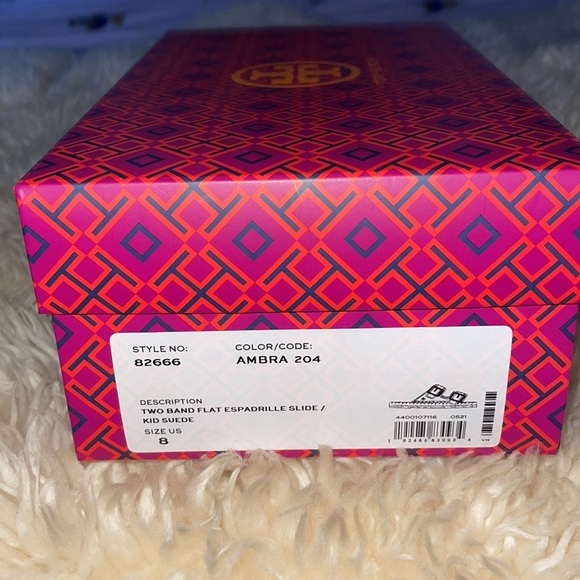 Tory Burch Two Suede Band Flat Espadrilles Slides - Picture 14 of 15
